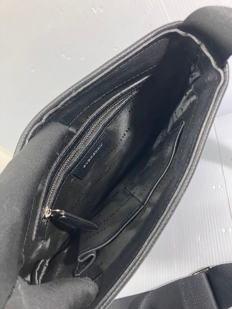 【BURBERRY/バーバリー】ショルダーバッグ キャンバス レザー チェック柄