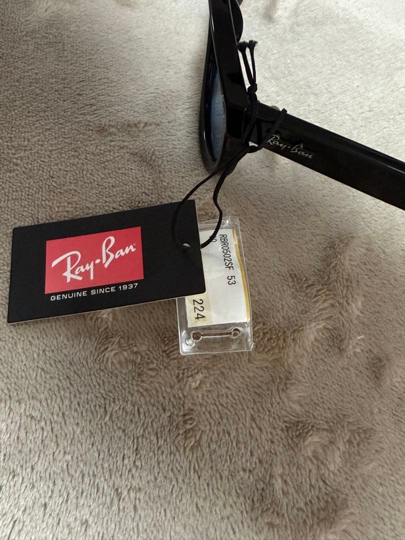 Ray-Ban RB0502S-Ｆフレームブラック　ライトブルーレンズ　新品