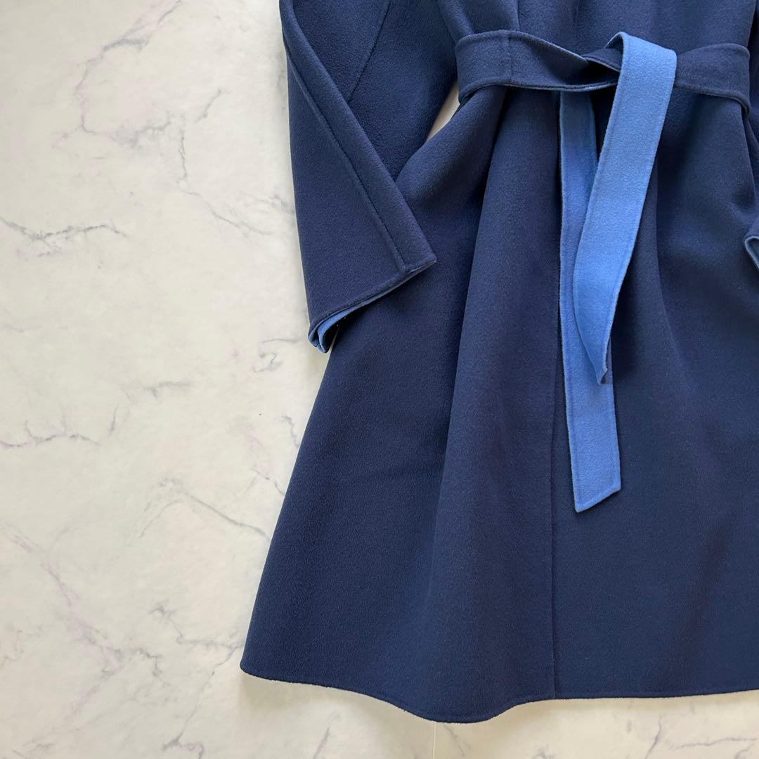 未使用級 マックスマーラ ロングコート クチートアマーノ リバーシブル ベルト