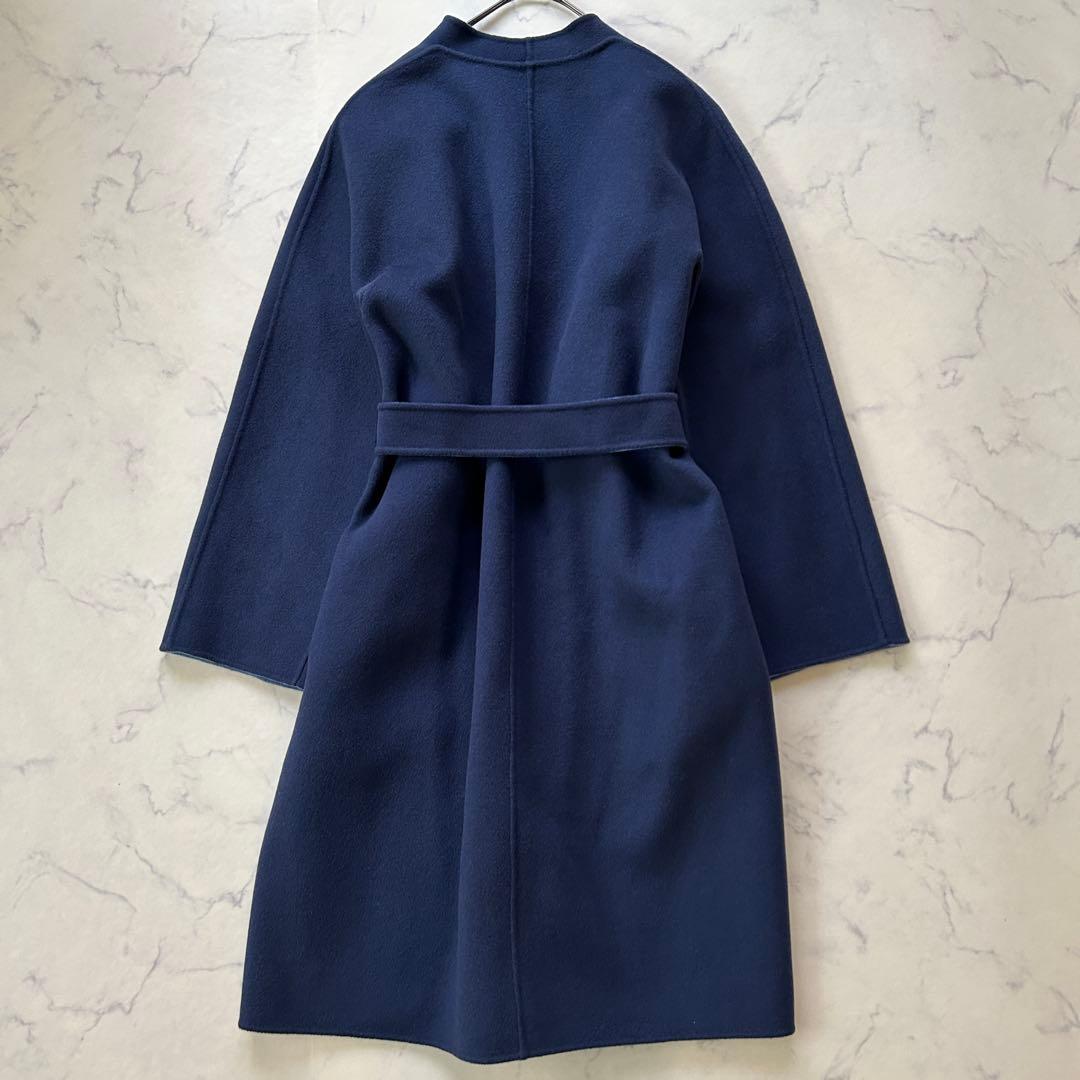 未使用級 マックスマーラ ロングコート クチートアマーノ リバーシブル ベルト