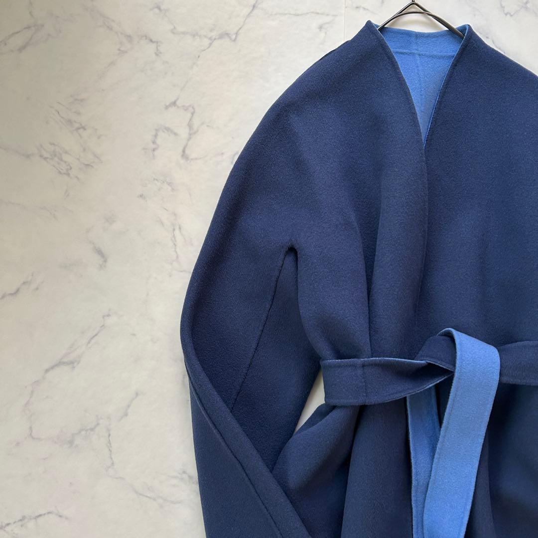 未使用級 マックスマーラ ロングコート クチートアマーノ リバーシブル ベルト