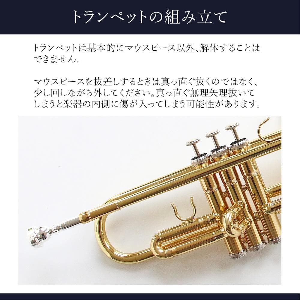新品 未使用 送料無料 初心者入門 セット トランペット ゴールド