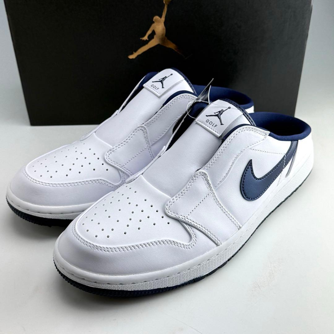 26cm ナイキ エアジョーダン ミュール \"ホワイト/ミッドナイトネイビー\"