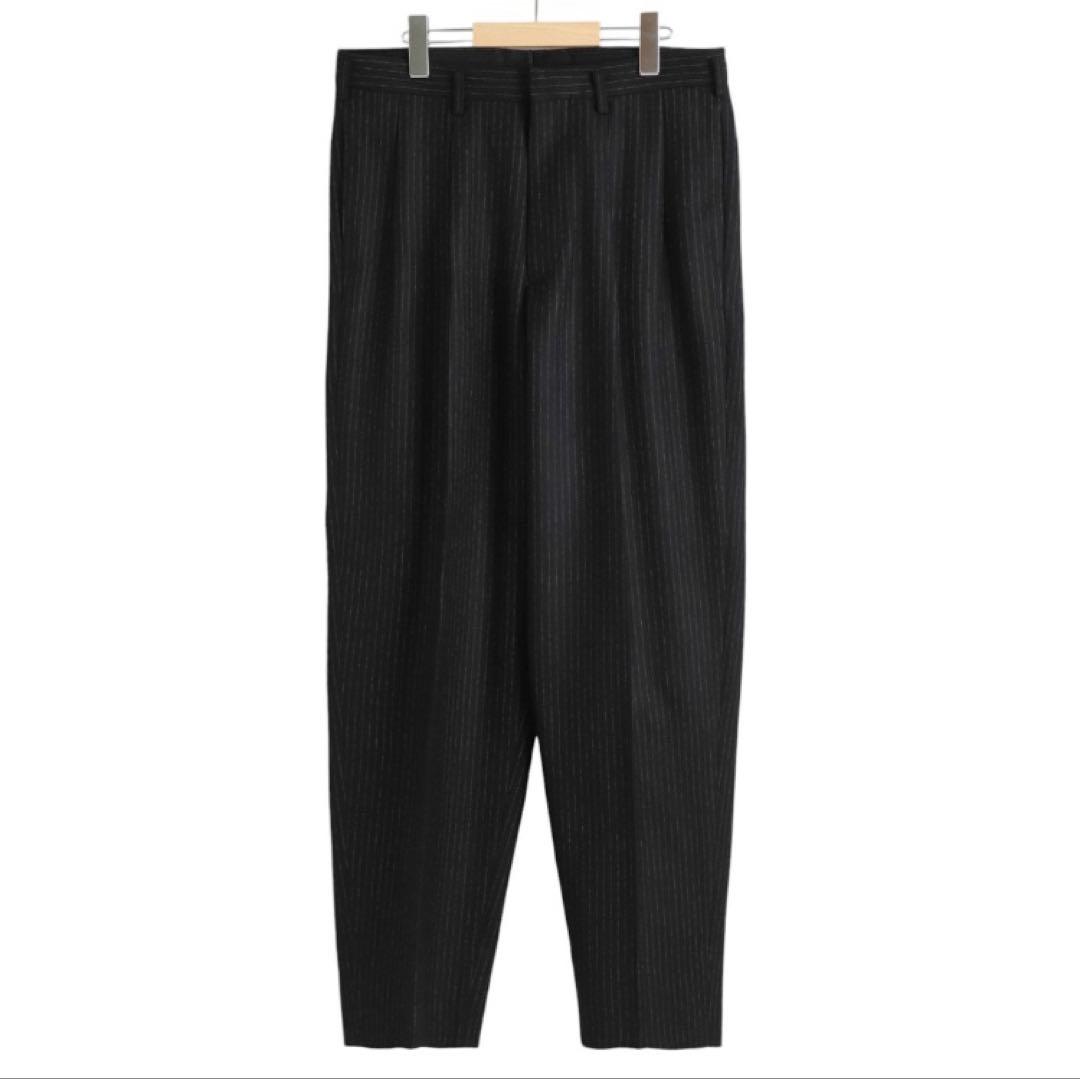 HEUGN ユーゲン TROUSER041 e ブラック ストライプ