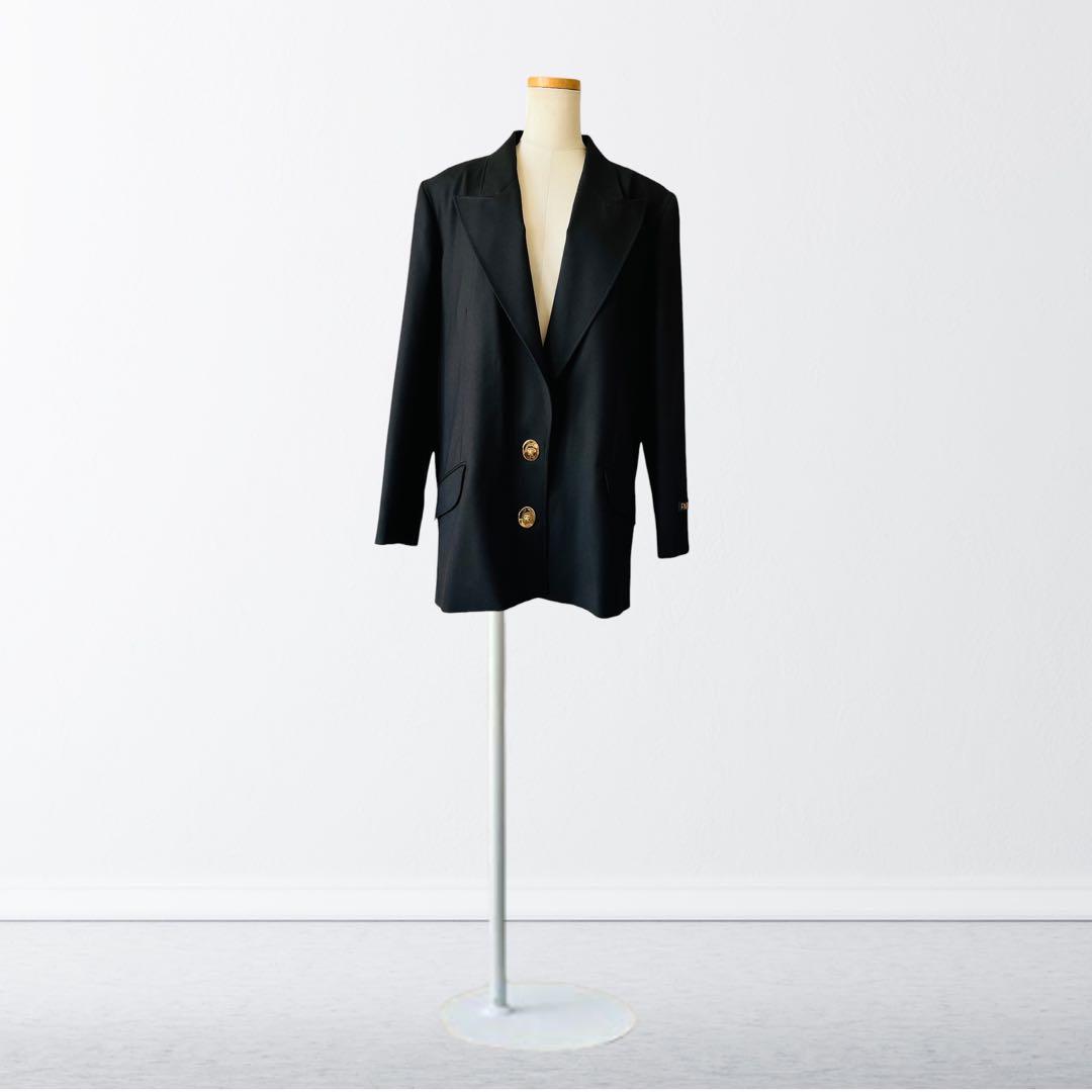 定価21万 PATOU パトウ 金ボタン ウール ジャケット 40 黒