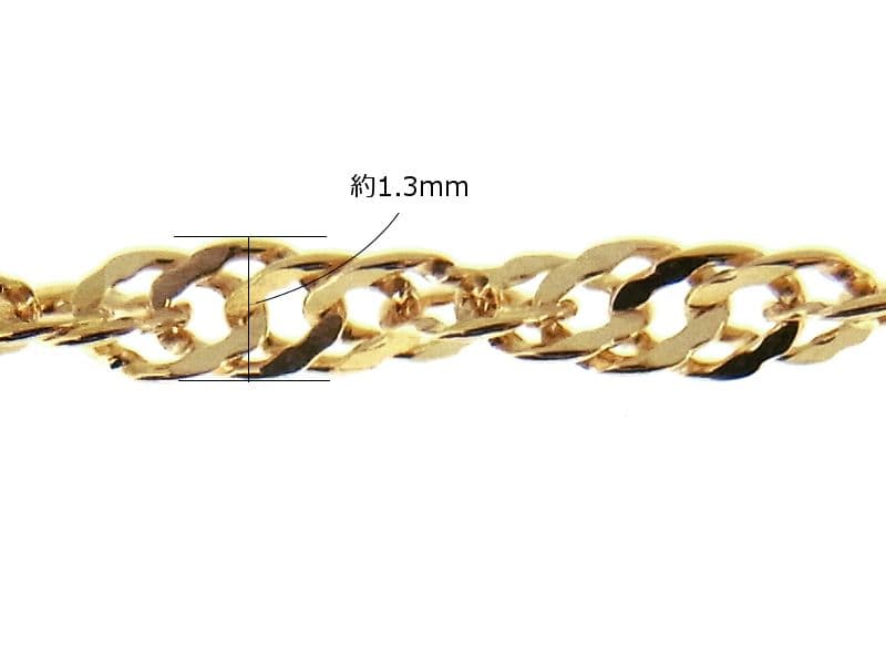 xSaaachanx　k18ネックレス スクリューチェーン 1.3㎜幅