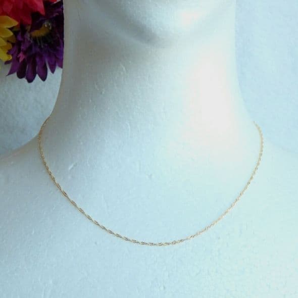 xSaaachanx　k18ネックレス スクリューチェーン 1.3㎜幅