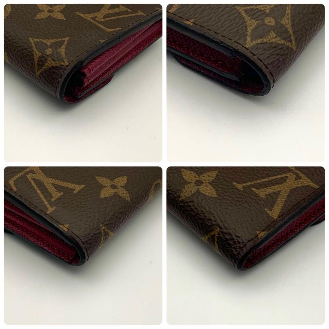 美品 ルイヴィトン ポルトモネ ロザリ フューシャ 財布 コンパクト モノグラム