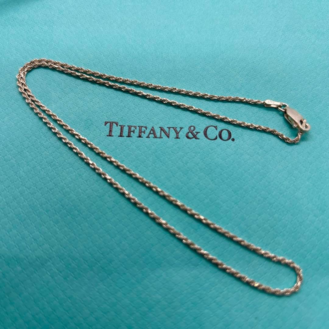極美品 ティファニー ツイストチェーン ネックレス シルバー 925 刻印