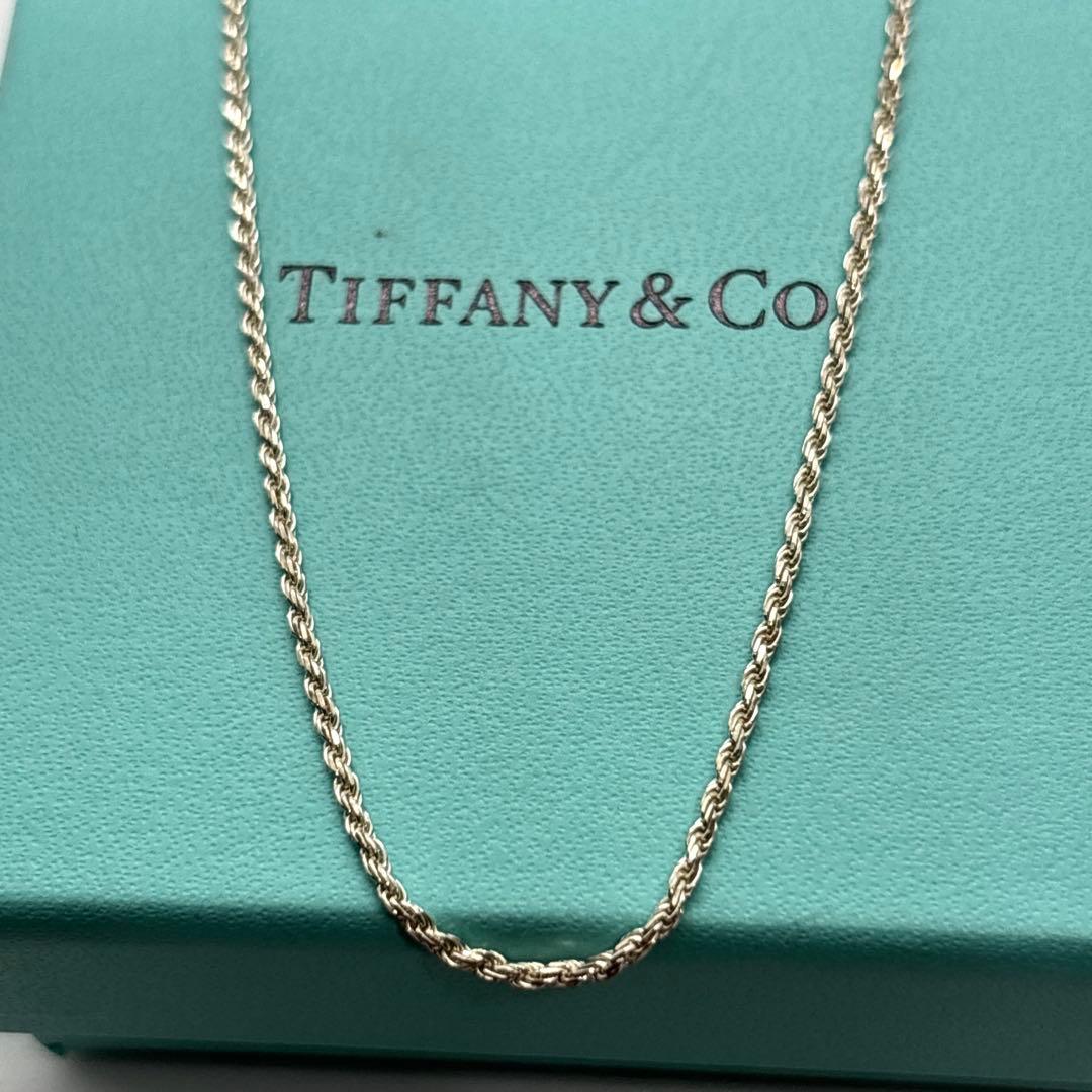 極美品 ティファニー ツイストチェーン ネックレス シルバー 925 刻印