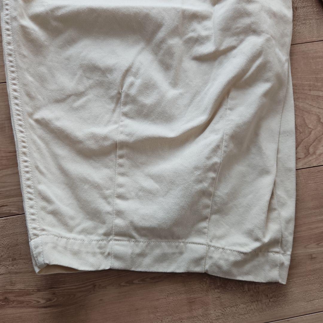 ☆HARVESTY☆アイボリーオフホワイトコットンサーカスパンツ☆美品２☆