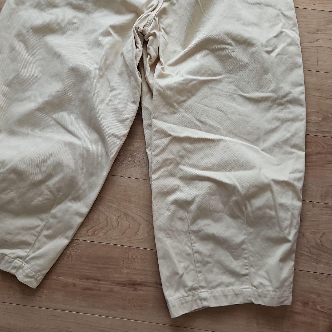 ☆HARVESTY☆アイボリーオフホワイトコットンサーカスパンツ☆美品２☆