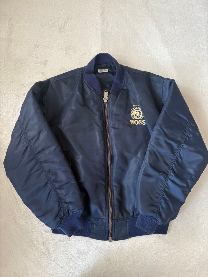 サントリー BOSS ボスジャン MA-1 初代 フライトジャケット 刺繍 古着