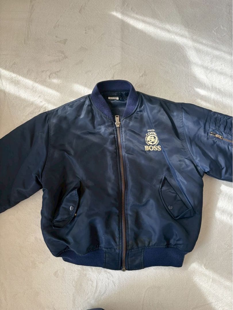 サントリー BOSS ボスジャン MA-1 初代 フライトジャケット 刺繍 古着