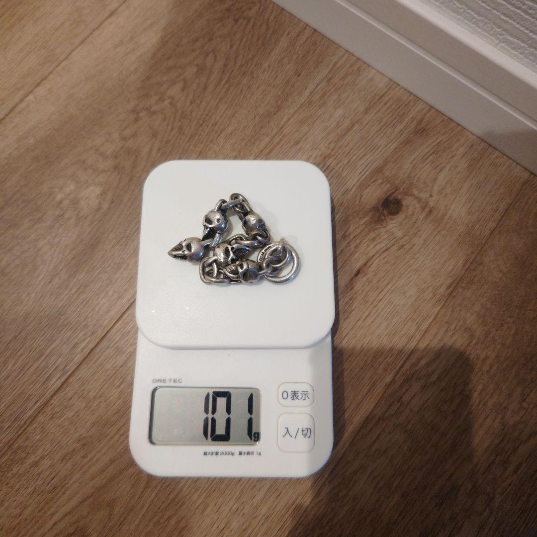 ガボールタイプ✨ SILVER925 スカル キーチェーン ウォレットハンガー