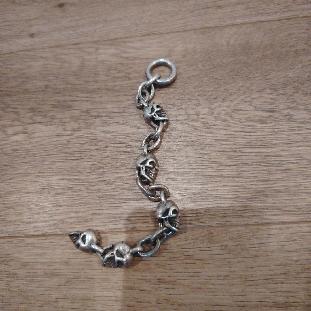 ガボールタイプ✨ SILVER925 スカル キーチェーン ウォレットハンガー