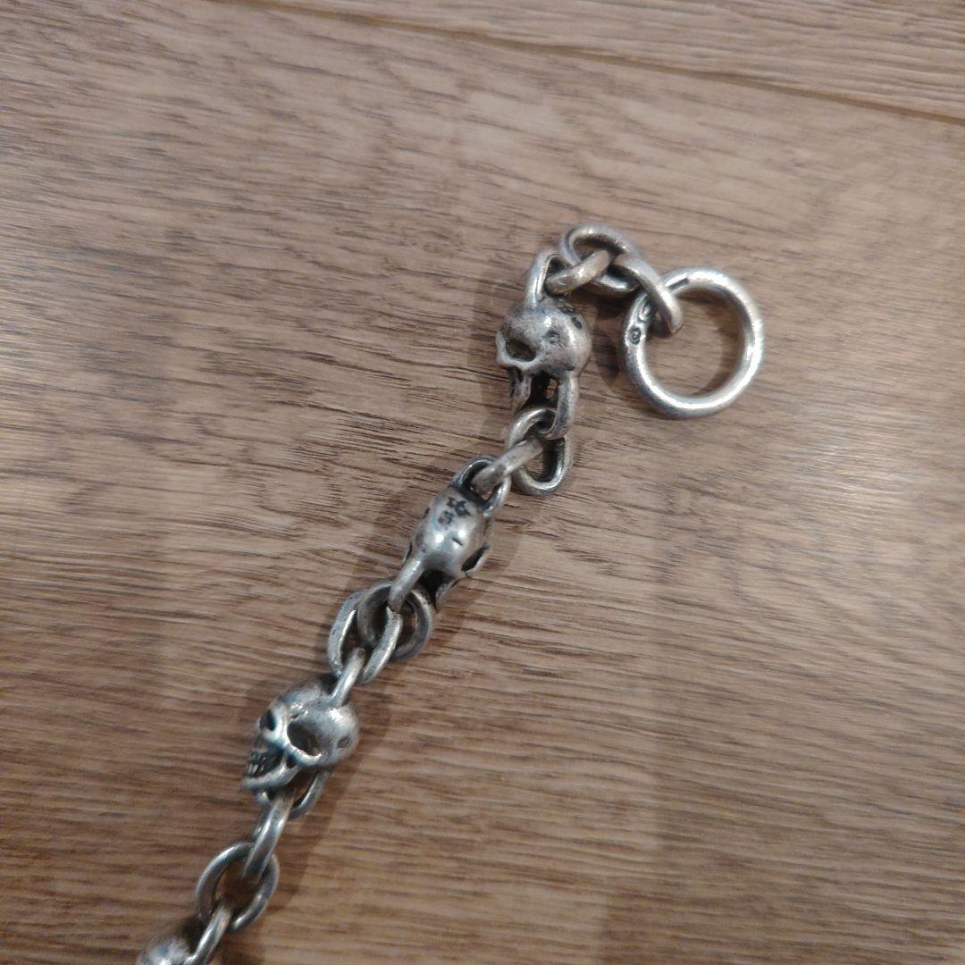 ガボールタイプ✨ SILVER925 スカル キーチェーン ウォレットハンガー