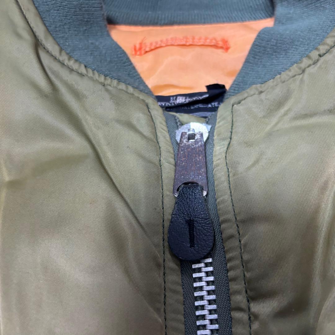 AVIREX 90s フライトジャケット MA-1 コマーシャルロゴ カーキ