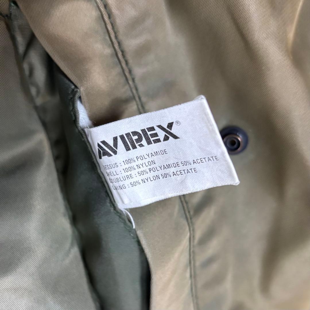 AVIREX 90s フライトジャケット MA-1 コマーシャルロゴ カーキ