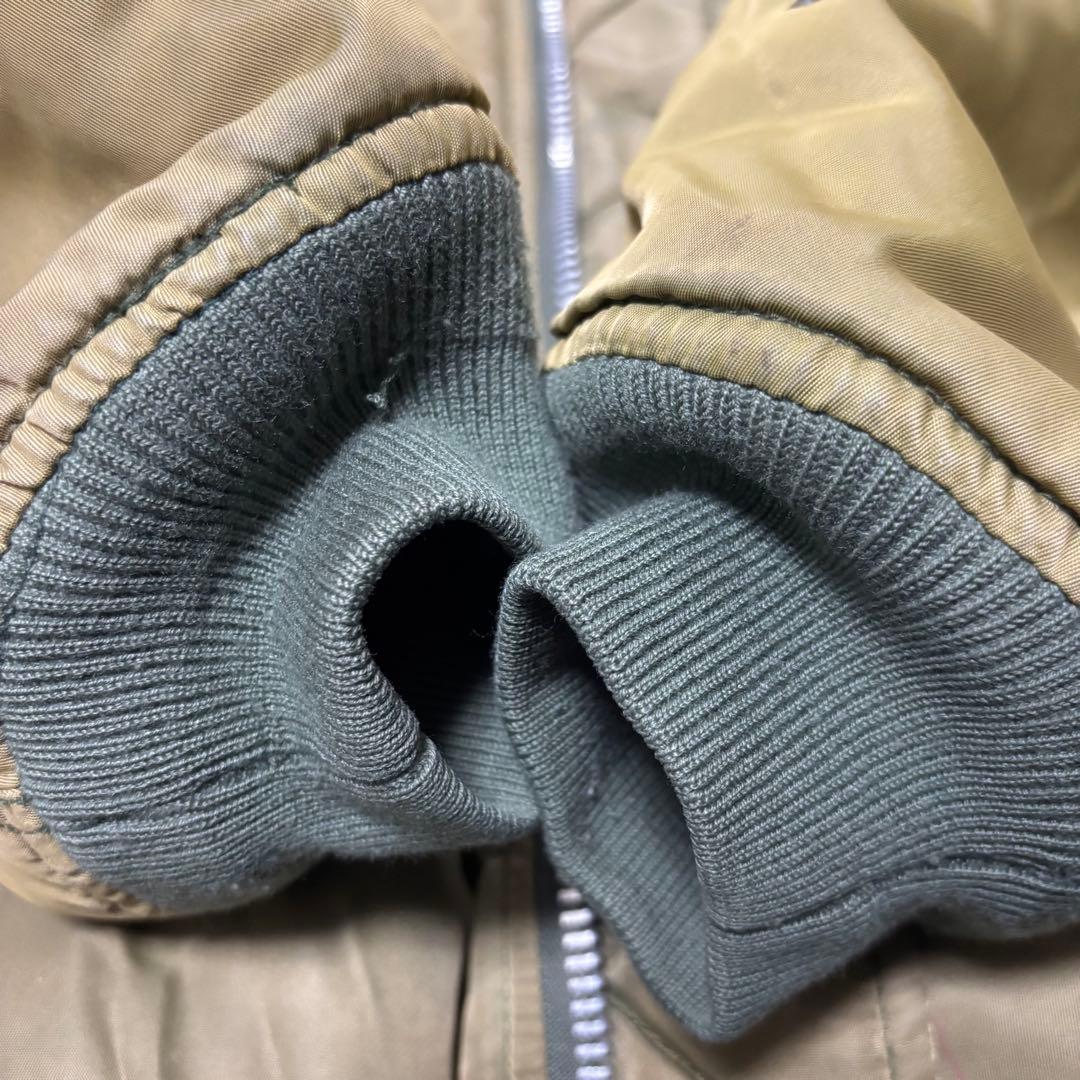 AVIREX 90s フライトジャケット MA-1 コマーシャルロゴ カーキ