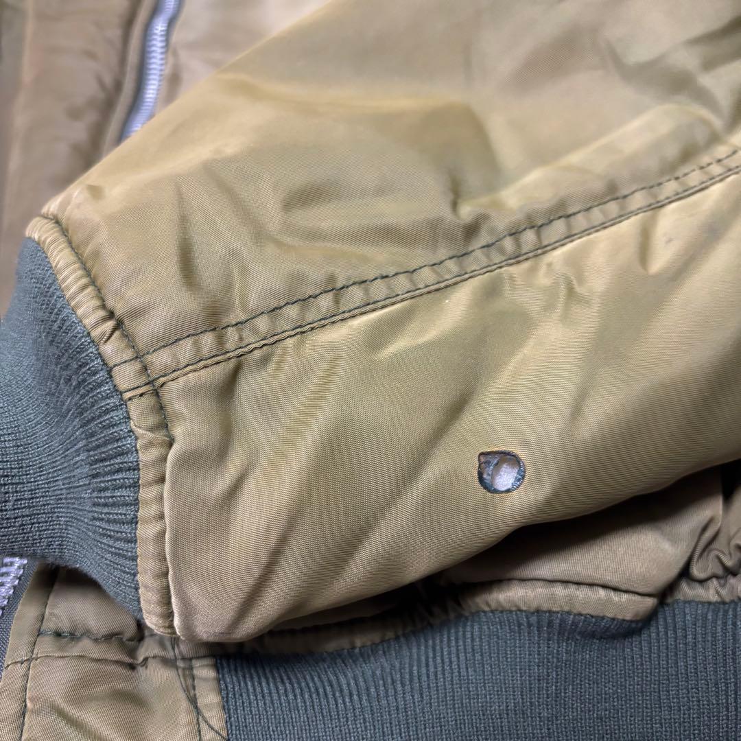 AVIREX 90s フライトジャケット MA-1 コマーシャルロゴ カーキ