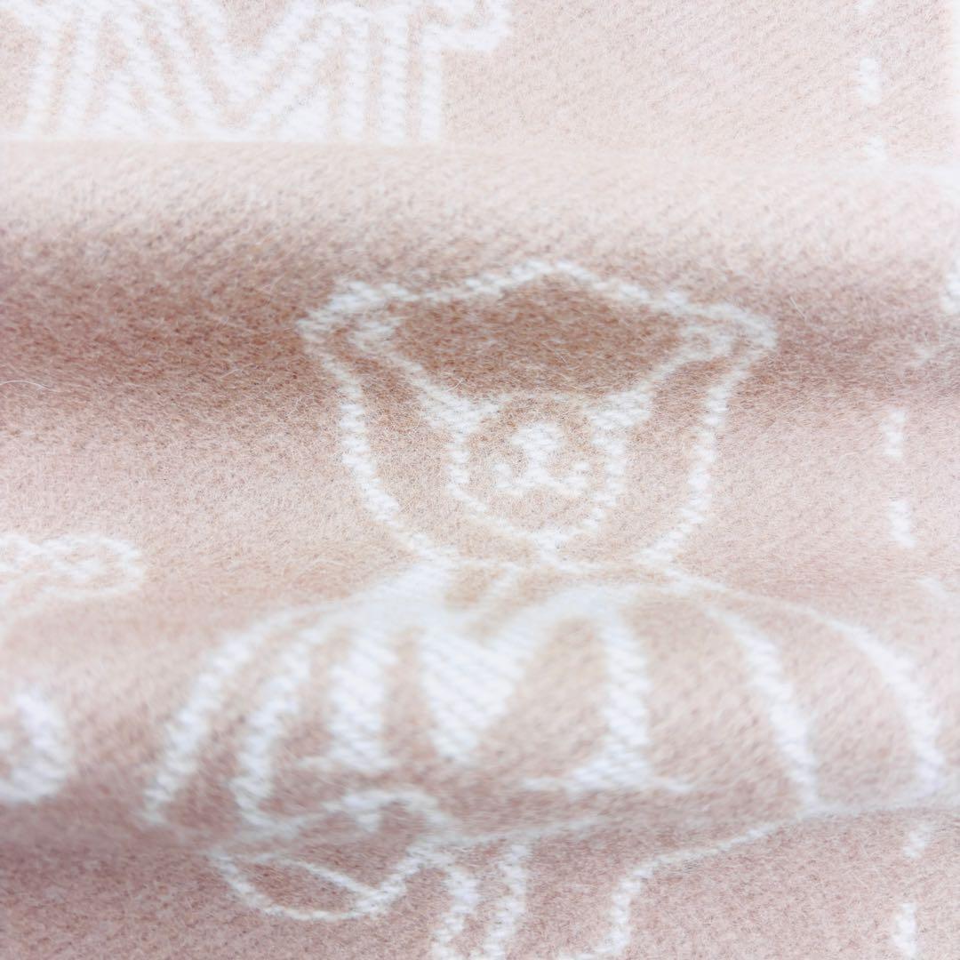 美品✨️マックスマーラ リバーシブル カシミヤマフラー ベージュ ベア くま