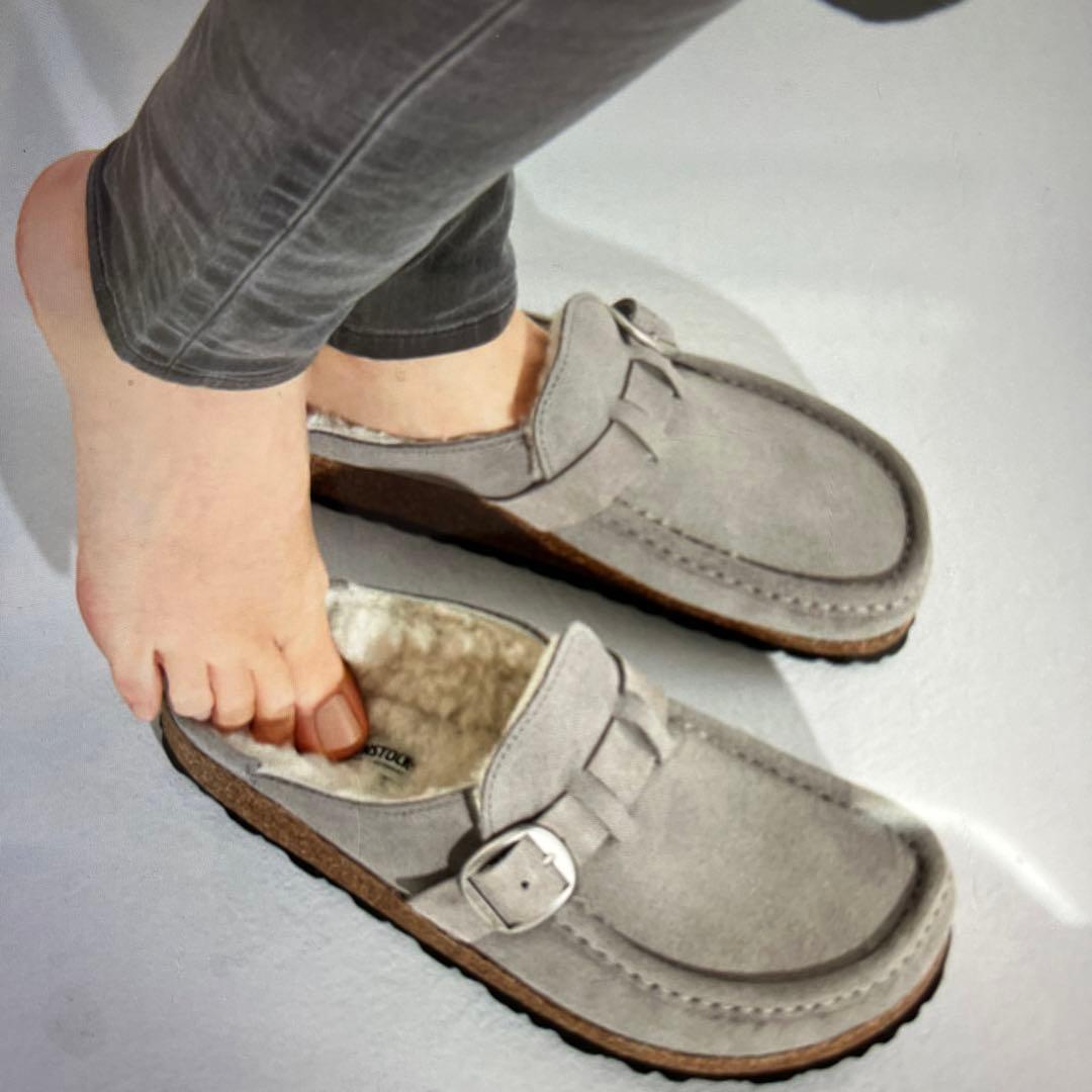 ビルケンBUCKLEYシェア.ストーン.ファー 38 新品定価¥28600