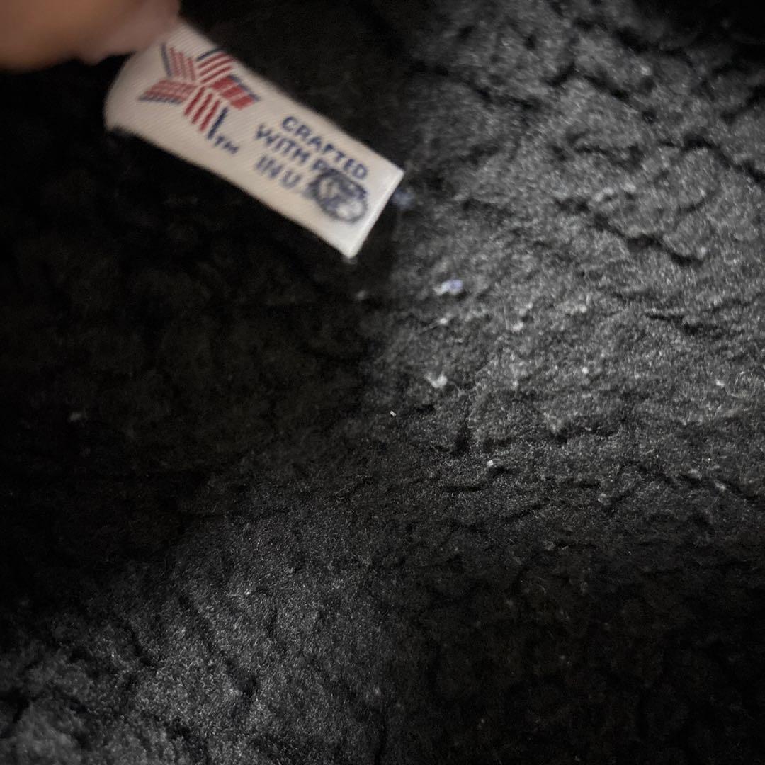 希少 Schott 40 ブラック ウールコート くるみボタン　ボア