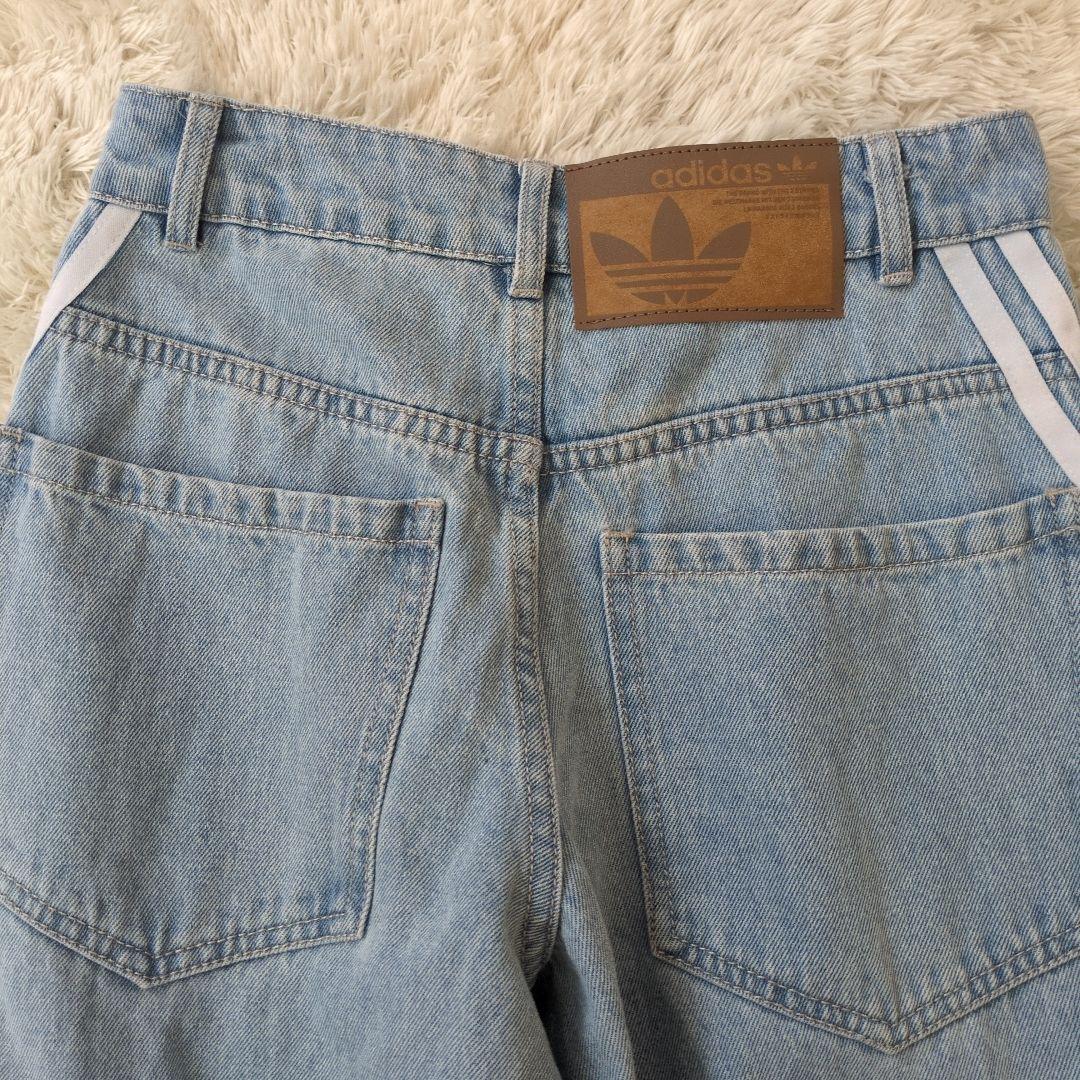 美品 adidas デニム カーゴパンツ ベルト付き　24