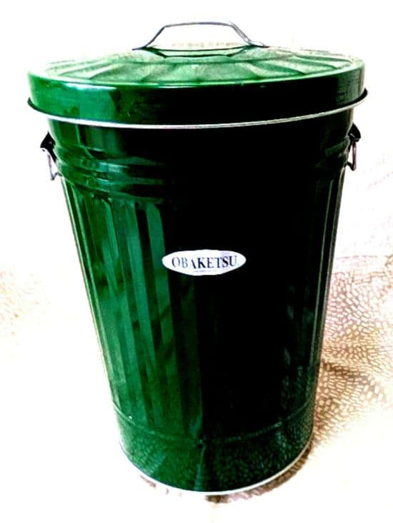 OBAKETISE ストライプデザイン ごみ箱 蓋付き3個セット(42リットル)