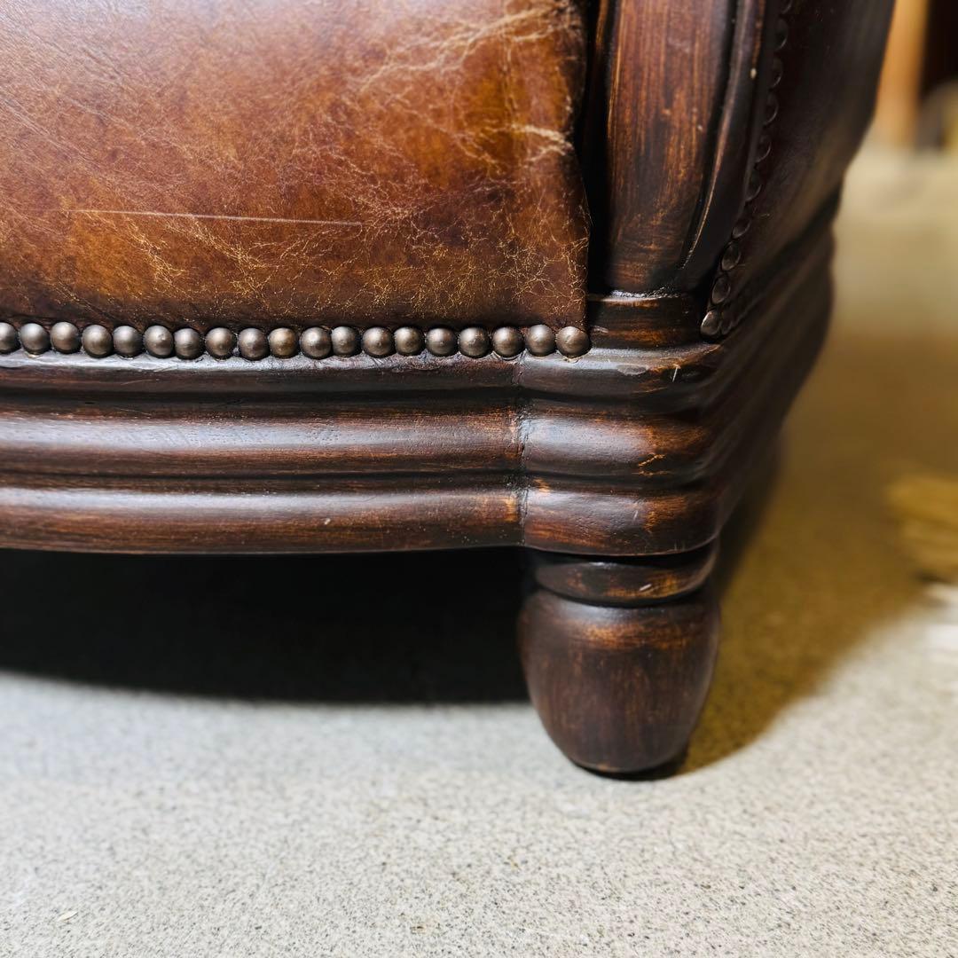 HALO ハロ ヴィンテージ レザー チューバチェア クラブチェア 英国家具