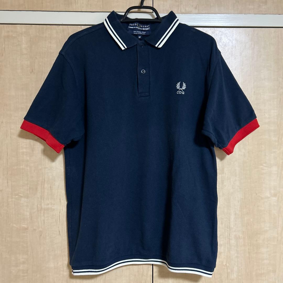 FRED PERRY COMME des GARÇON ポロシャツ　　　ネイビー