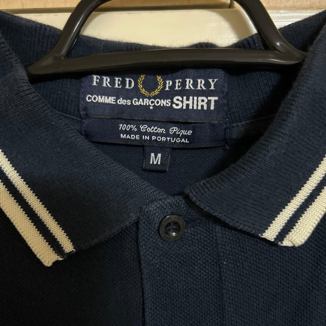 FRED PERRY COMME des GARÇON ポロシャツ　　　ネイビー