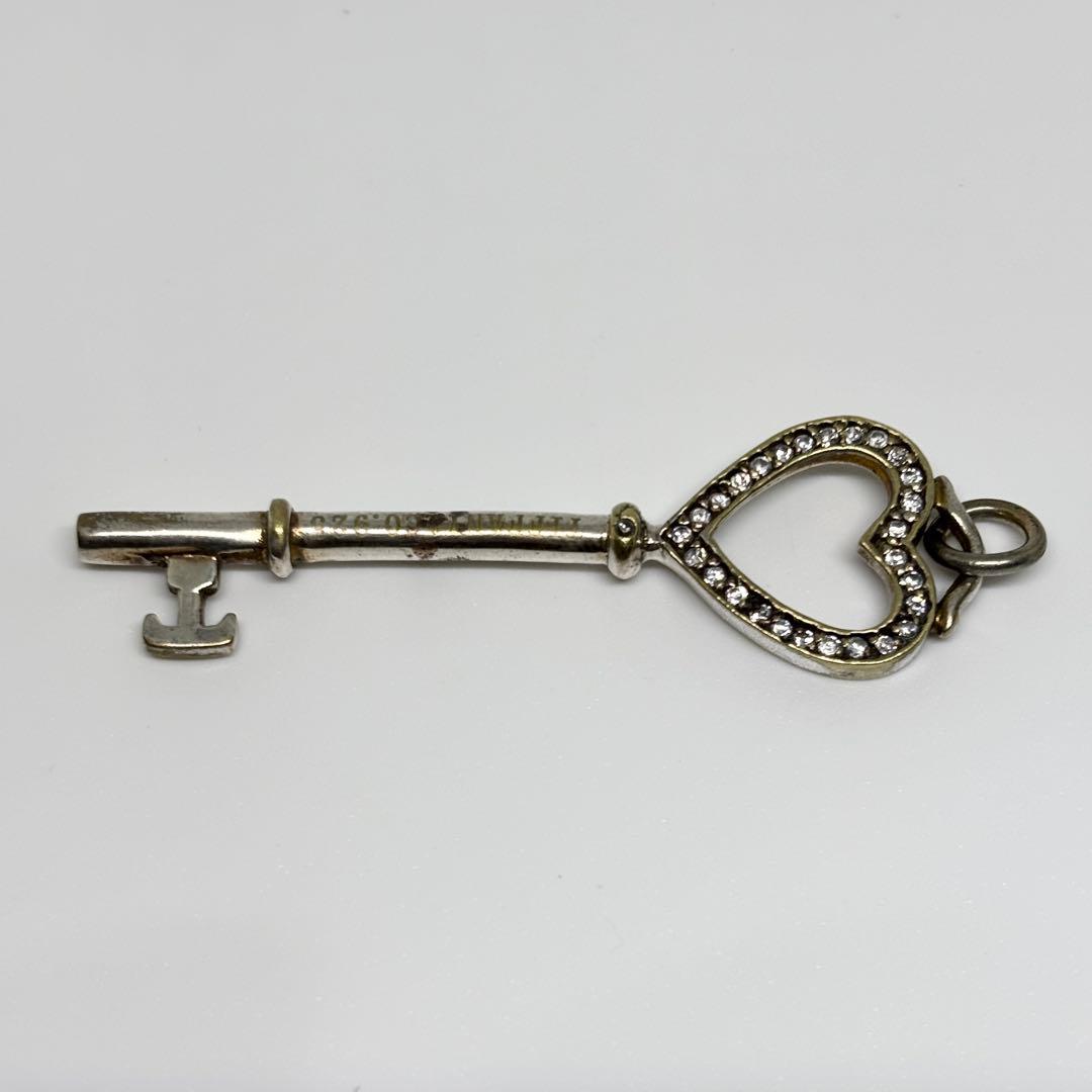 H215 Tiffany ティファニー　ハート　キー　ダイヤモンド　シルバー