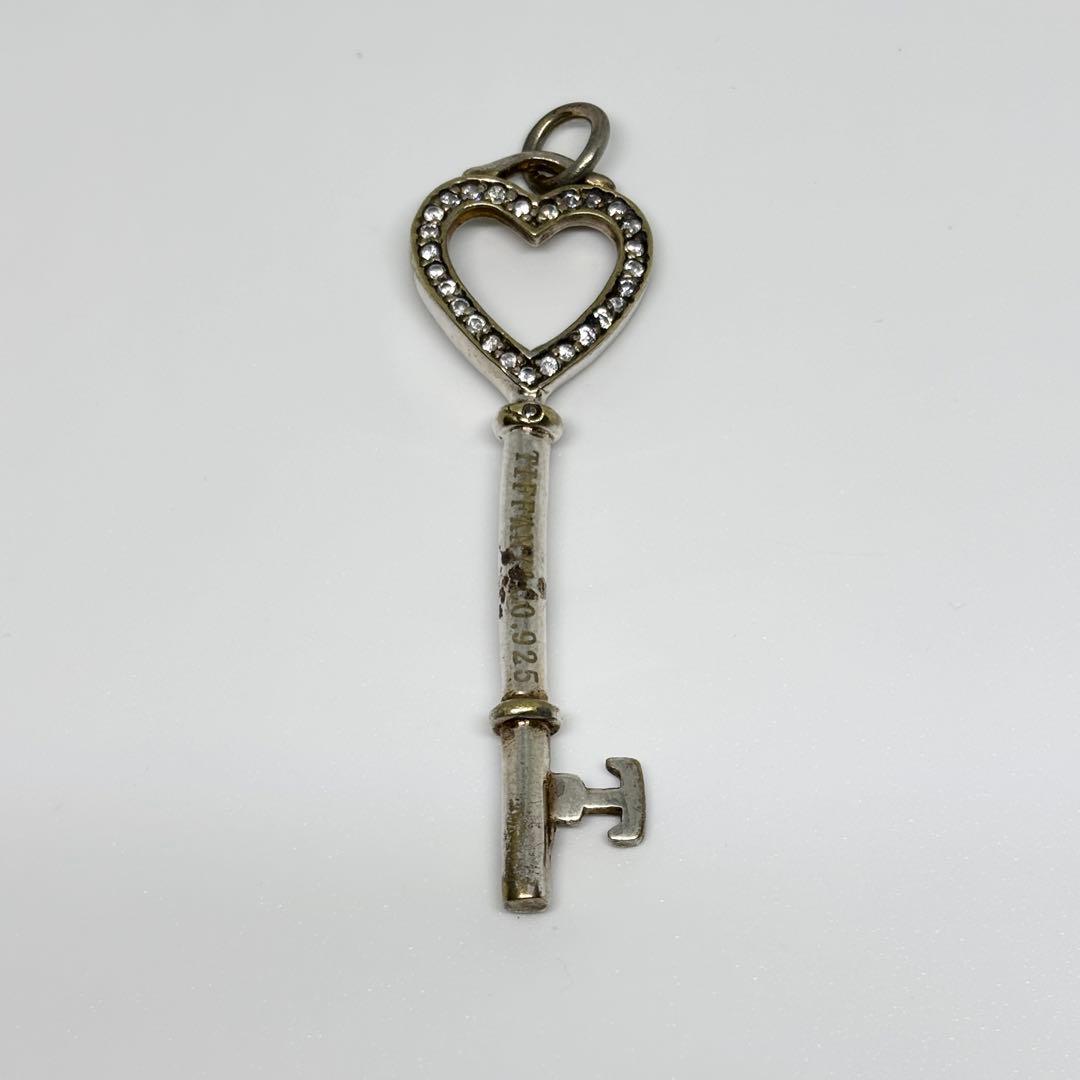 H215 Tiffany ティファニー　ハート　キー　ダイヤモンド　シルバー