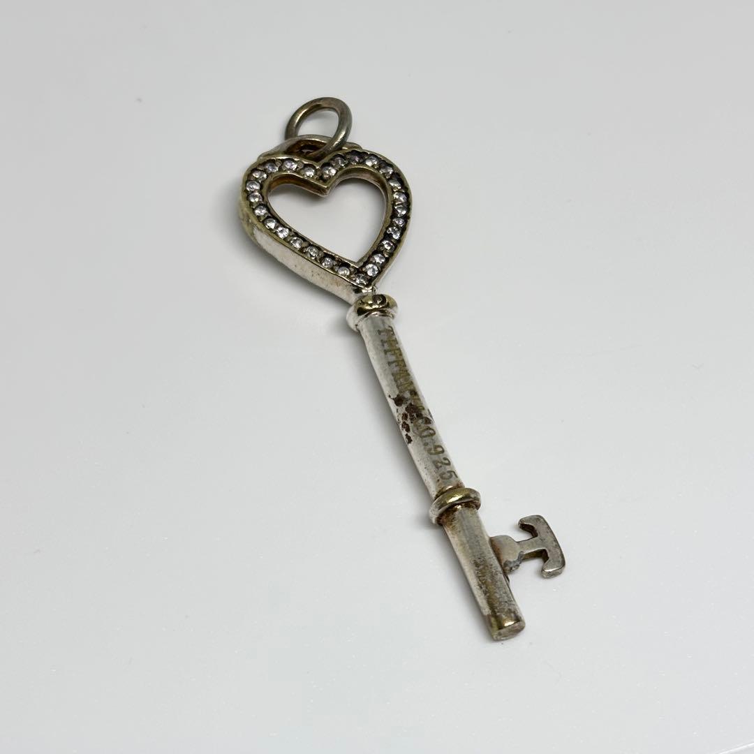 H215 Tiffany ティファニー　ハート　キー　ダイヤモンド　シルバー