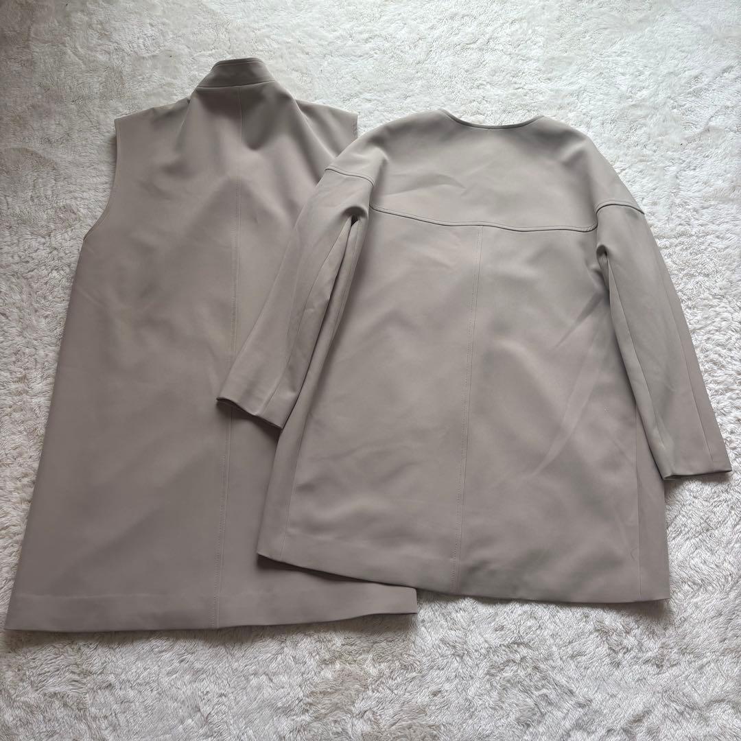 【極美品】yonfa ヨンファ　ジレショートコートセット　ジレセット free