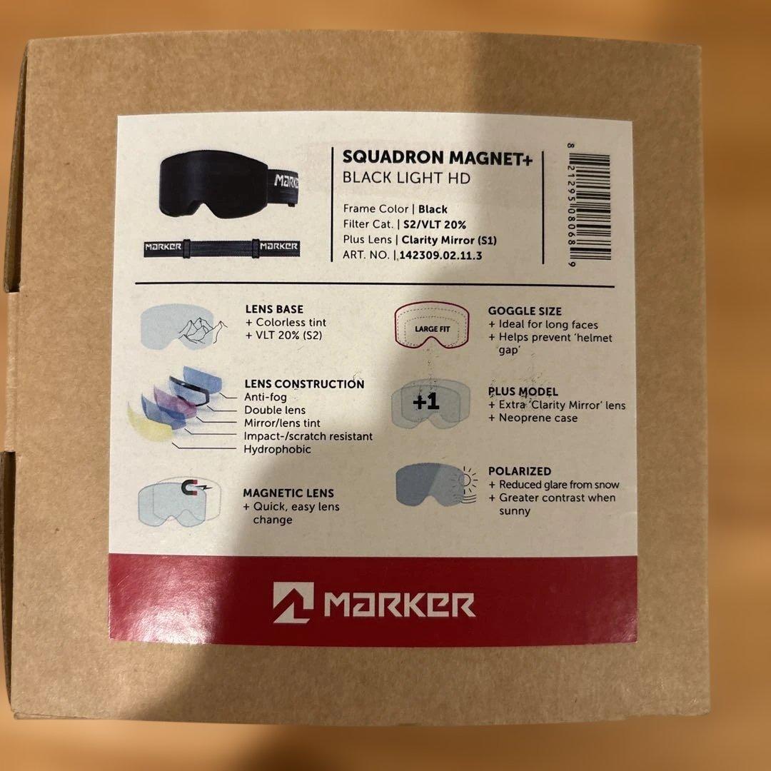 MARKER SQUADRON MAGNET+ 偏光レンズ ゴーグル