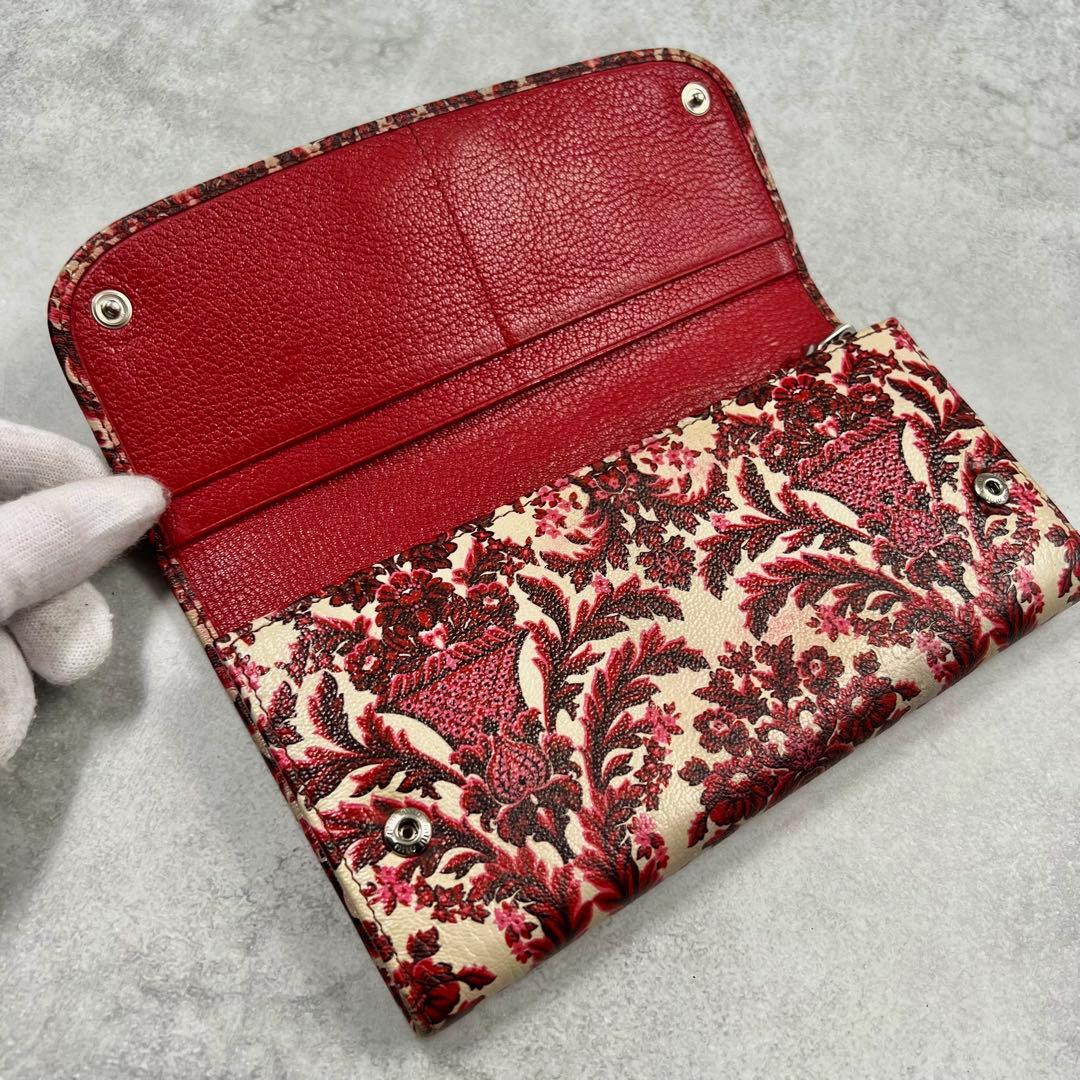MIUMIU レザー 花柄 レディース 長財布 8239