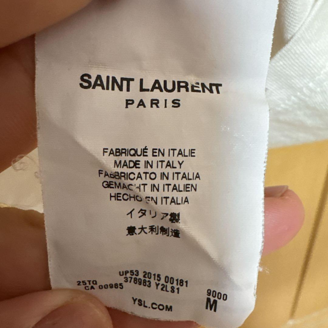 サンローランパリ ブラッドラスター ヴァンパイアT 白 コットン M