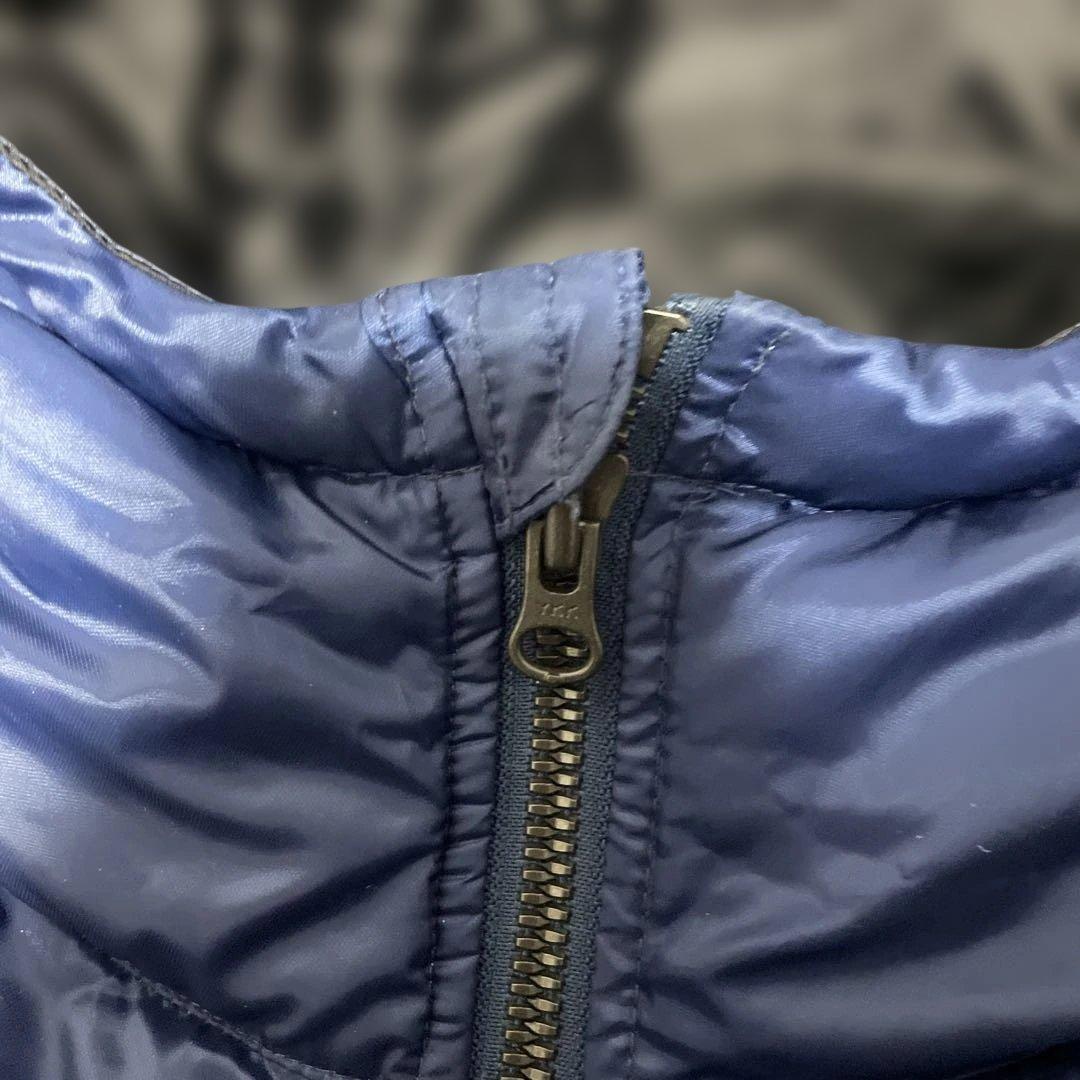 美品　ATHLETA フード付き　ベンチコート 青　防寒　アウター