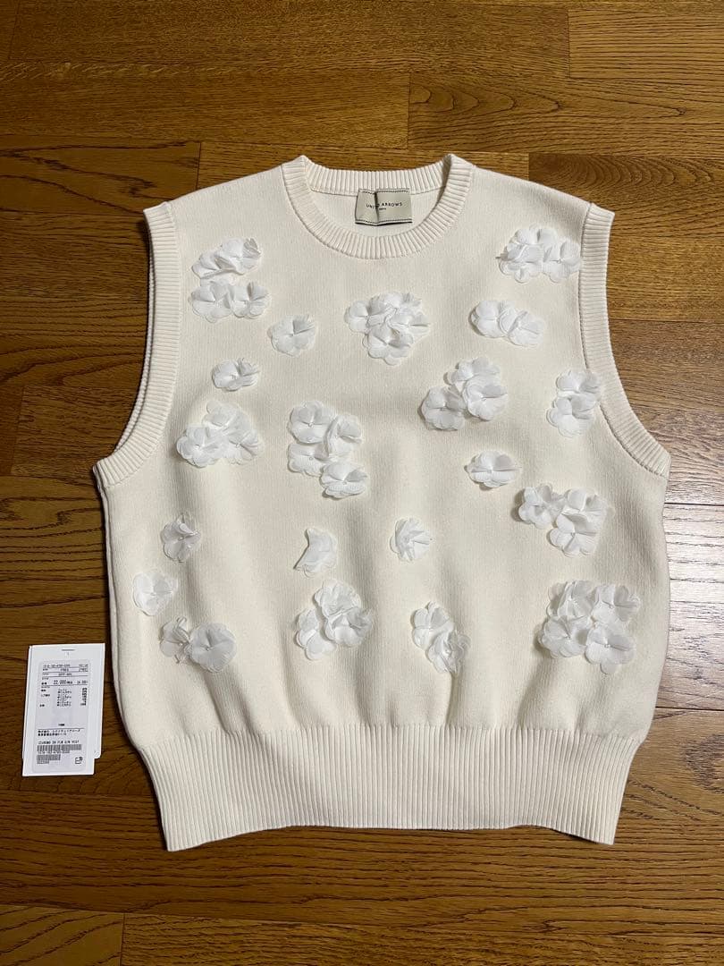 yolo★UNITED ARROWS 3Dフラワーモチーフニットベスト
