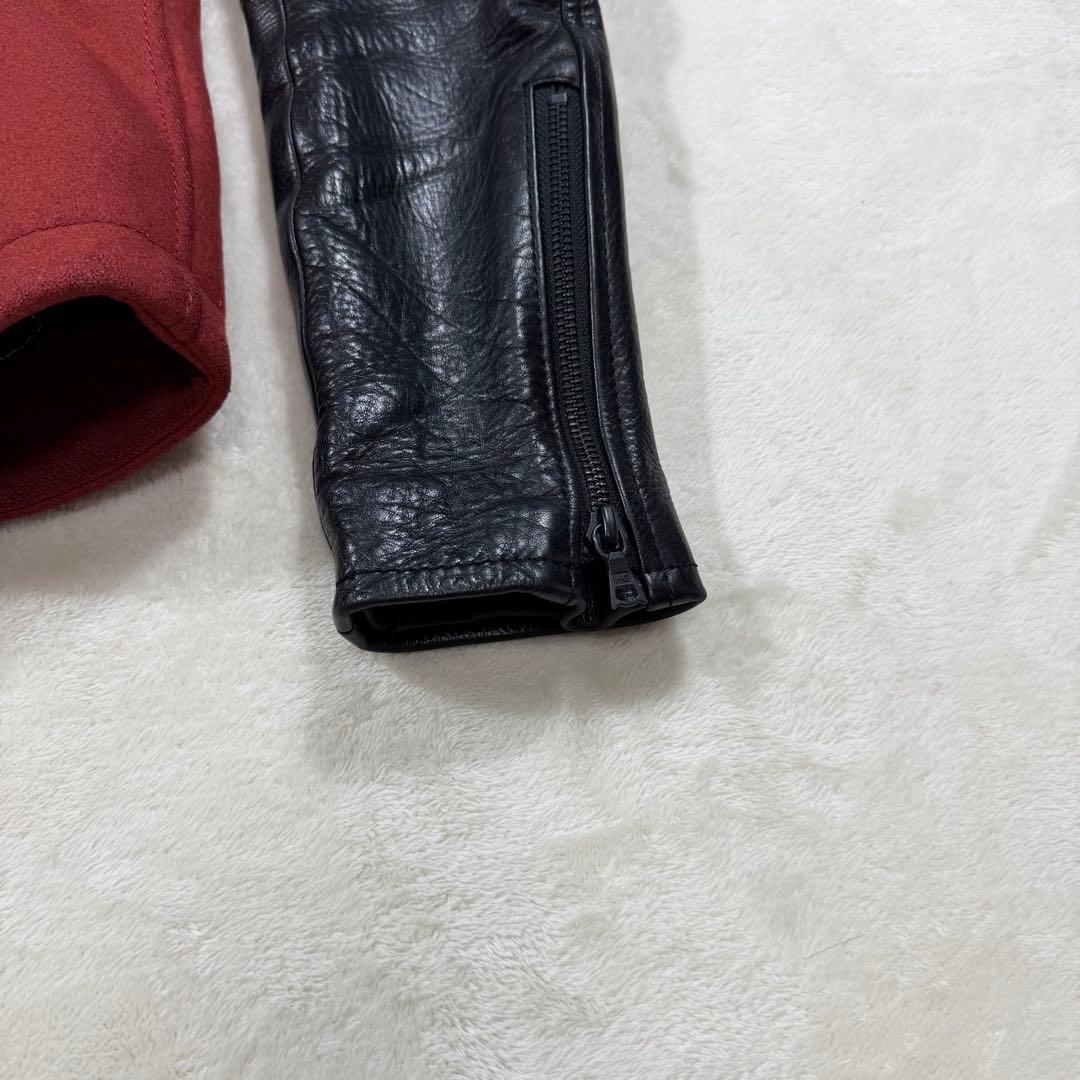 極美品 ヒステリックグラマー 希少 カウレザー レザーワッペン ダブルブレスト