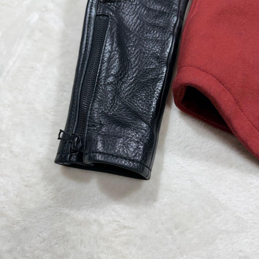 極美品 ヒステリックグラマー 希少 カウレザー レザーワッペン ダブルブレスト