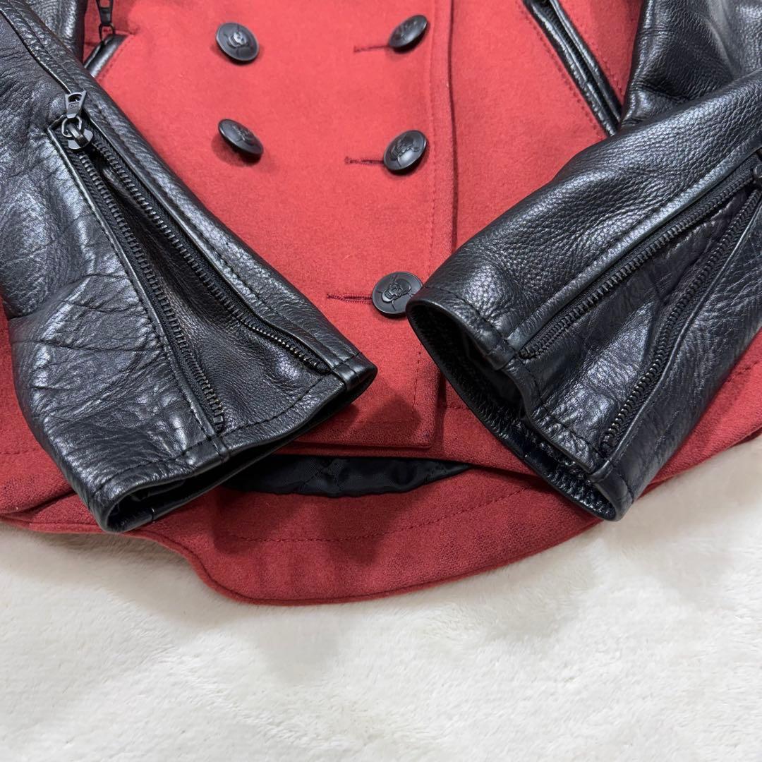 極美品 ヒステリックグラマー 希少 カウレザー レザーワッペン ダブルブレスト