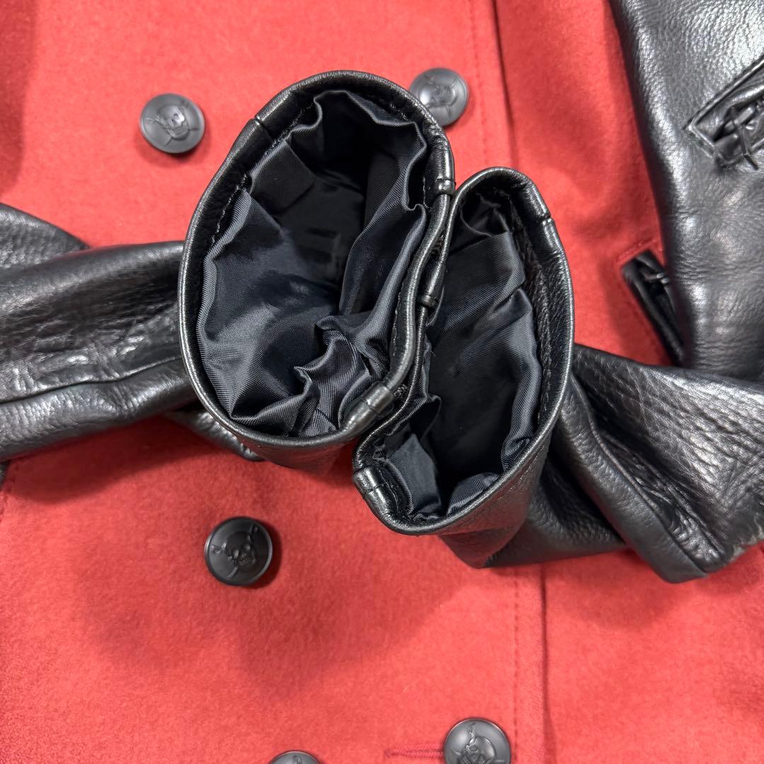 極美品 ヒステリックグラマー 希少 カウレザー レザーワッペン ダブルブレスト