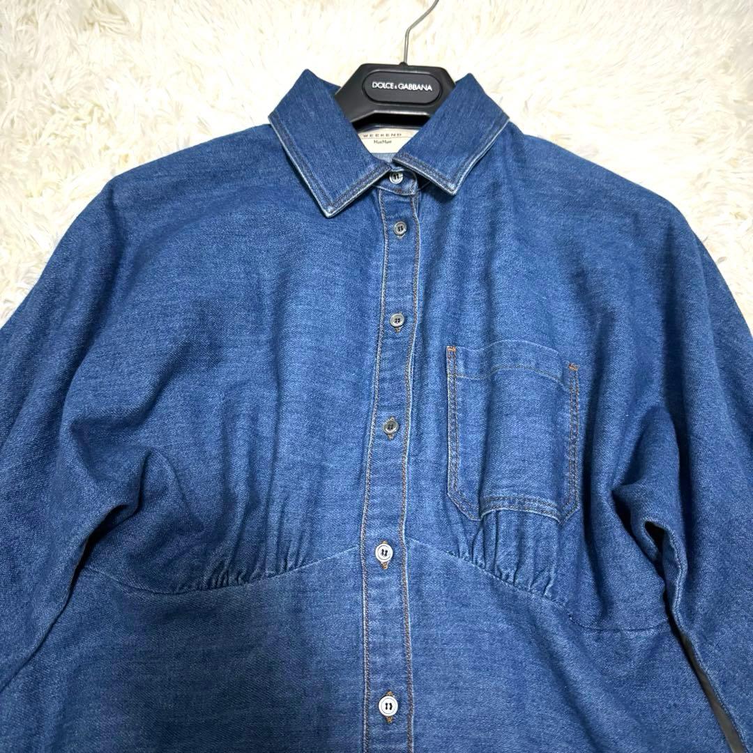 【美品】マックスマーラ デニム シャツワンピース