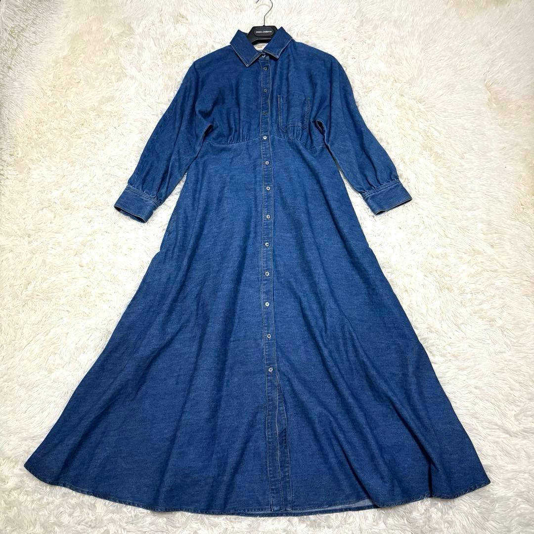 【美品】マックスマーラ デニム シャツワンピース