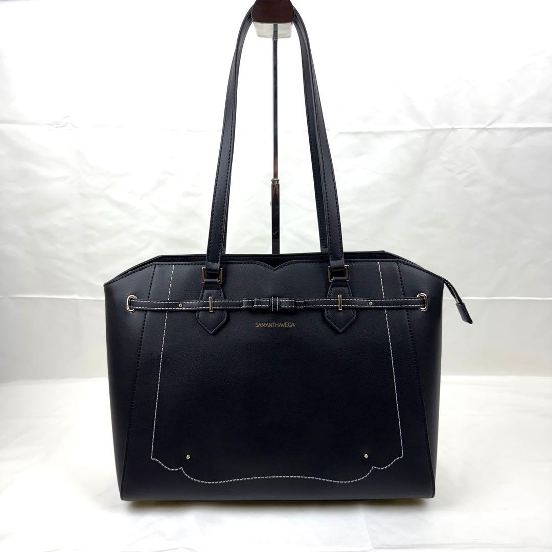 【現行】未使用級 サマンサベガ トートバッグ 肩掛け バレッタリボン A4収納