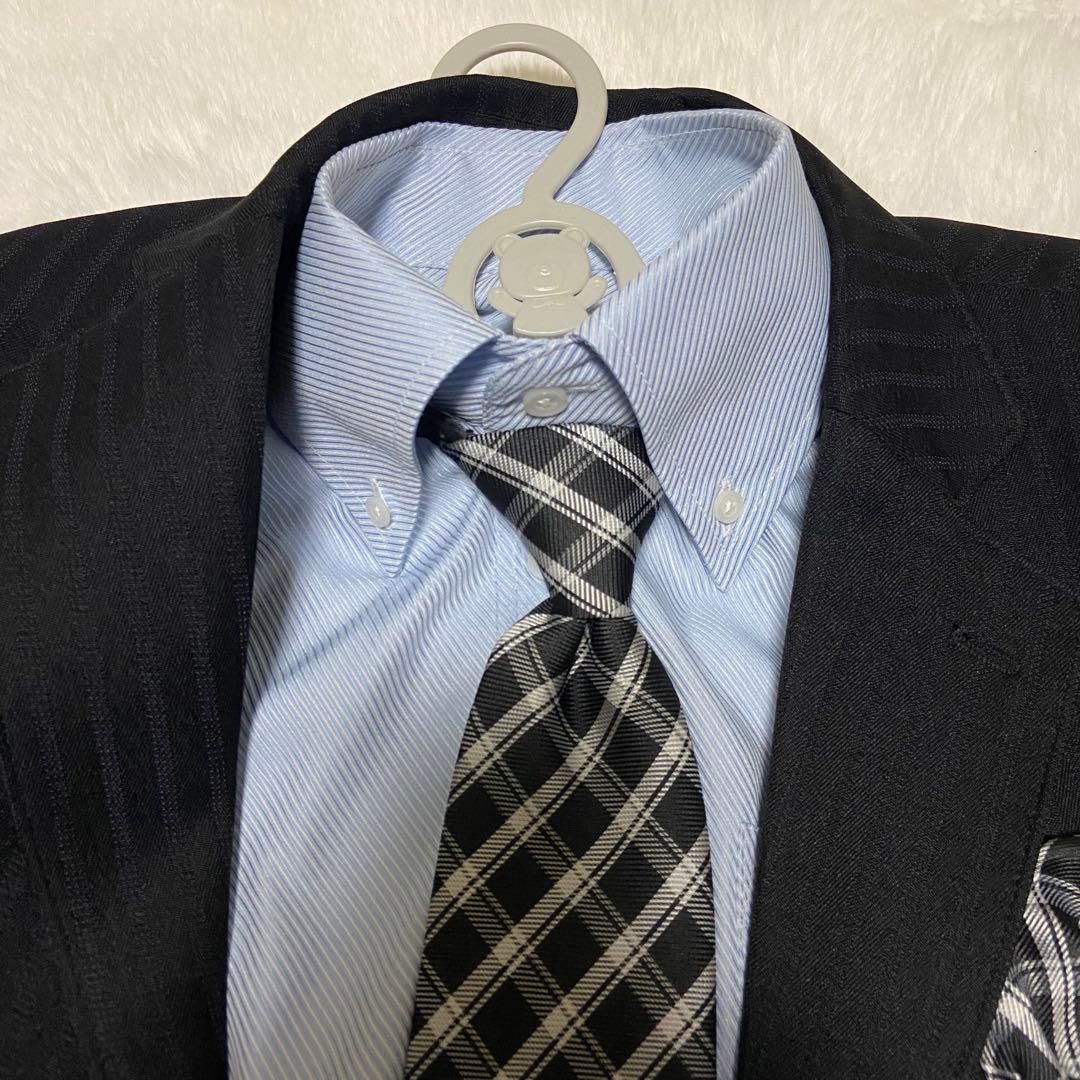 極美品　ELLE EN NOIR 男の子　スーツ ストライプ160 卒業式　入学